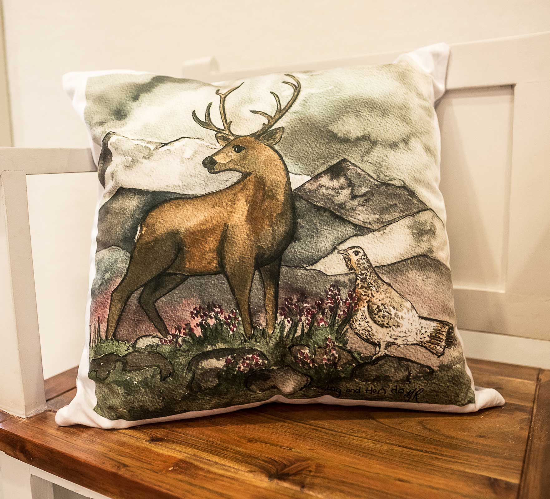 Stag And Hen Do - Cushion - Mike Ross Arts
