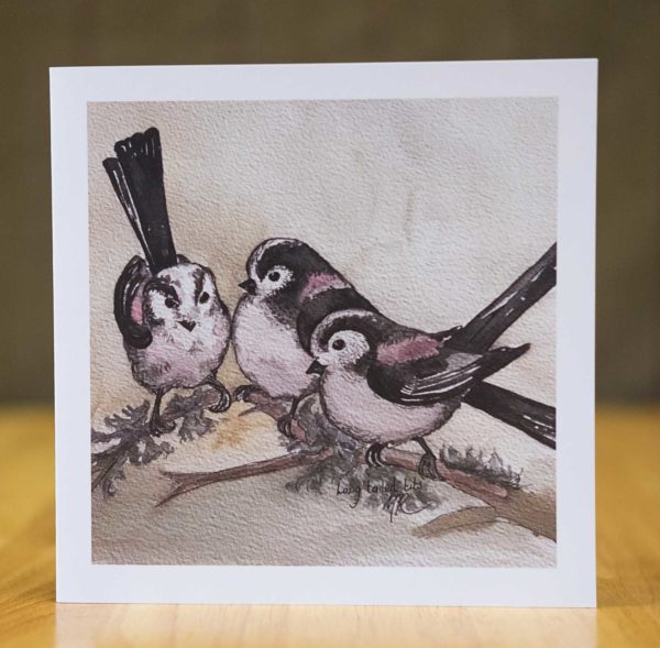Long Tailed Tits - Card