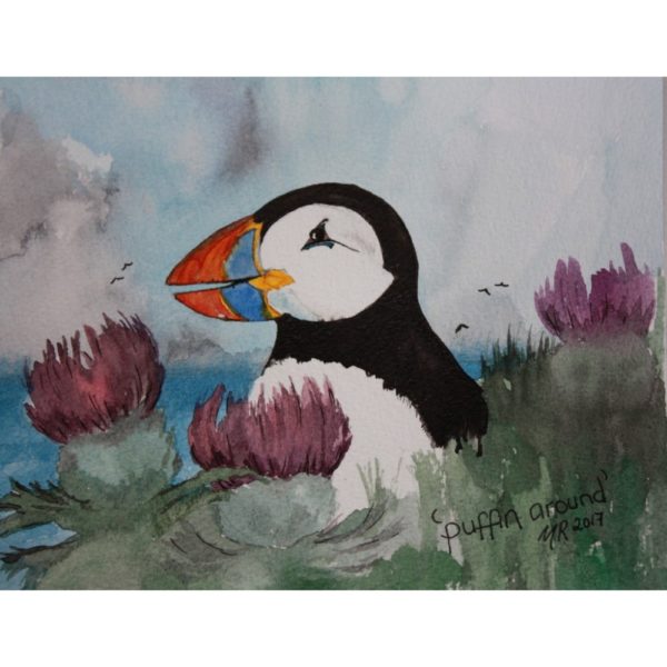 Puffin Around Print