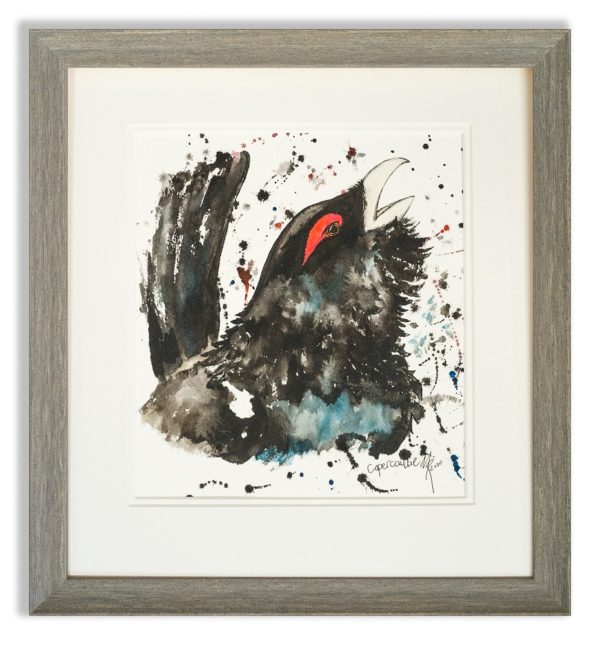 Watercolour of Capercaillie by Scottsh Artist Mike Ross